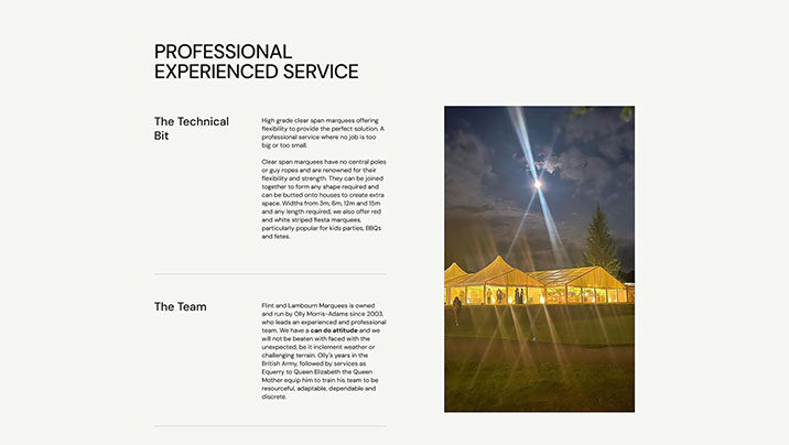 Portfolio Image for Flint & Lambourn Marquees